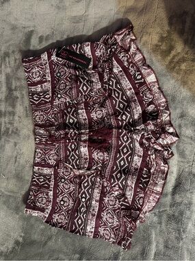 NoBo Patterned High Waist Shorts